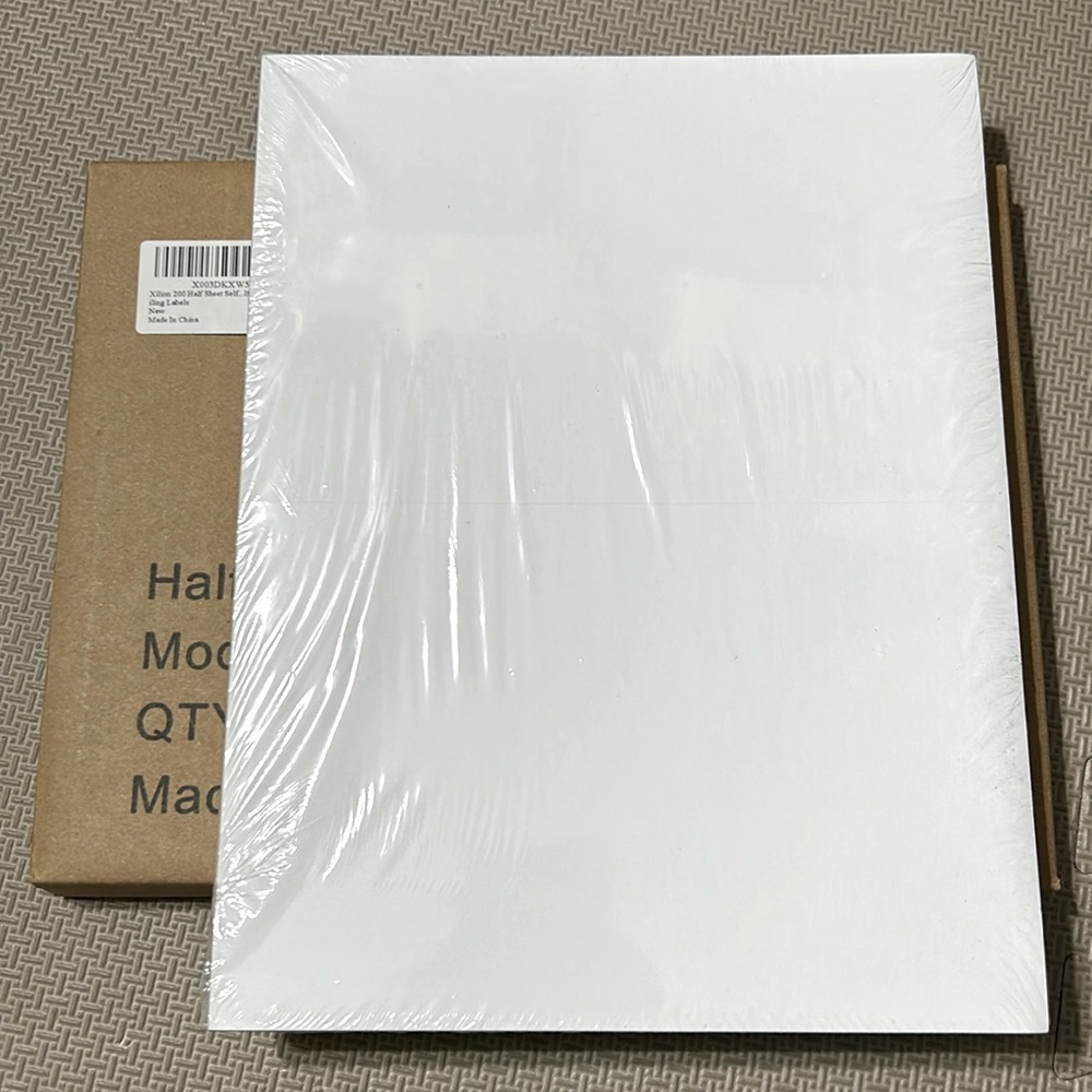 Half Sheets Shipping Labels Sheets 100 Sheets: 200 Labels. Sealed 8.5”x 5.5”
